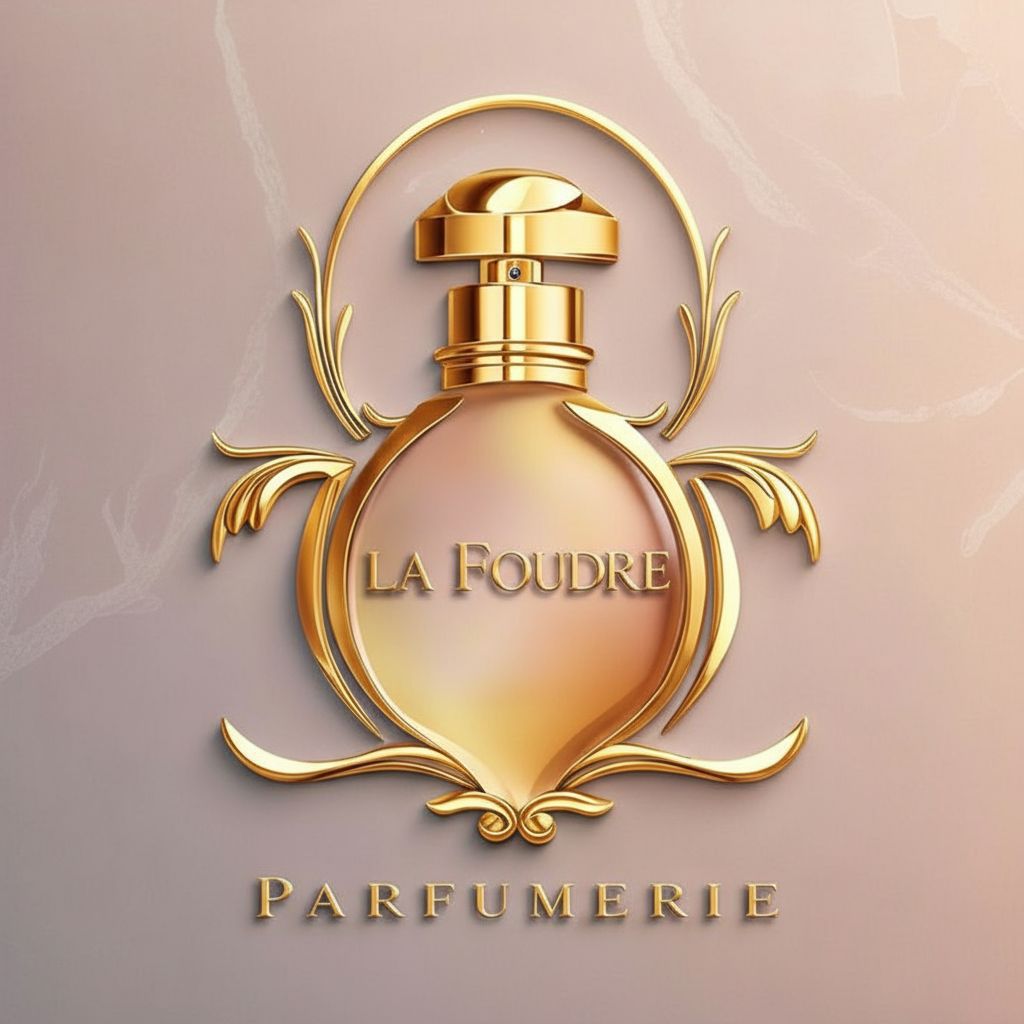 Luxury perfume bottles on a reflective surface